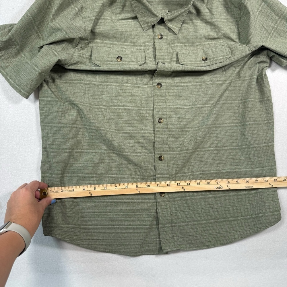 Gerry Shortsleeve Button Down Up Shirt Mens Size XL Green Collared - Picture 7 of 8